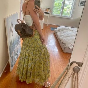 Alexis skirt (green and blue flowers)